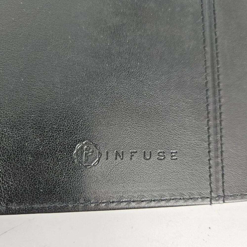 Infuse Faux Leather Folders Covers Lot Of 3 Black Red Insert Desk Organize Paper